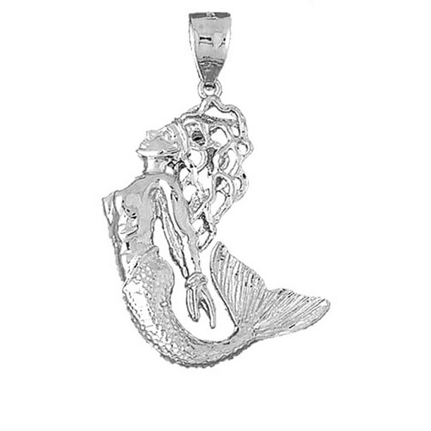 Jewels Obsession 14K White Gold Best Mom Pendant 16 mm Jewels Obsession 14K White Gold Best Mom Pendant 16 mm